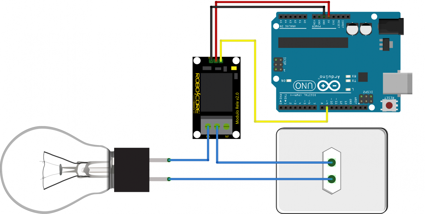 1 Channels Relay Module con Arduino.png